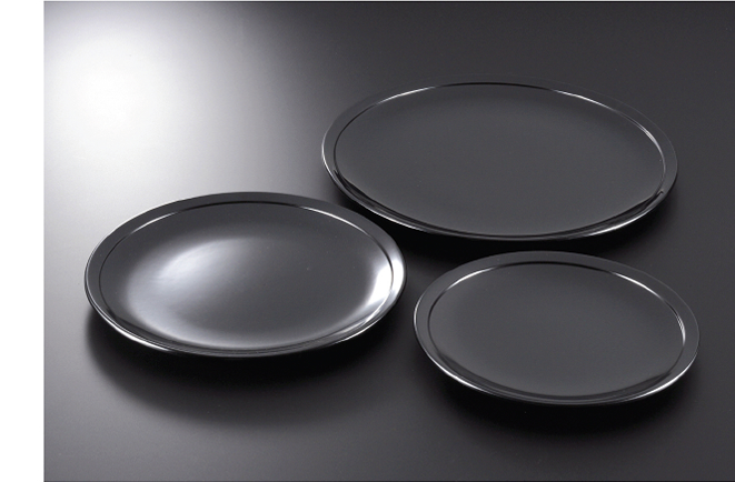 素黒目の器(SUGOROME URUSHI Lacquerware) 黒 平皿