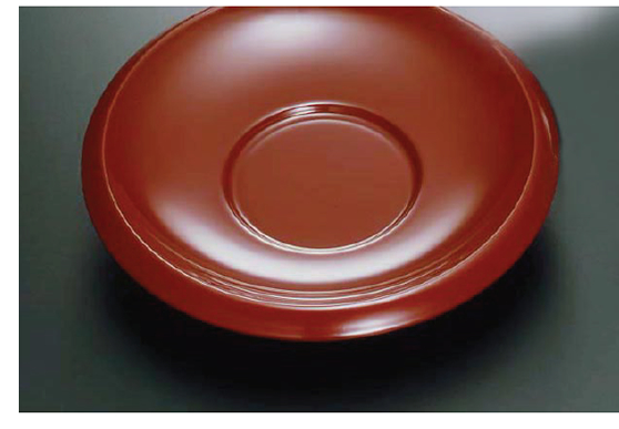 素黒目の器(SUGOROME URUSHI Lacquerware) Y-145 H 本朱 50 古代茶托