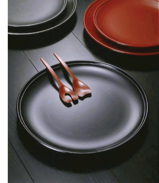 素黒目の器(SUGOROME URUSHI Lacquerware) パーティートレイ サ一パ一セット 黒 サ一パ一セット 本朱